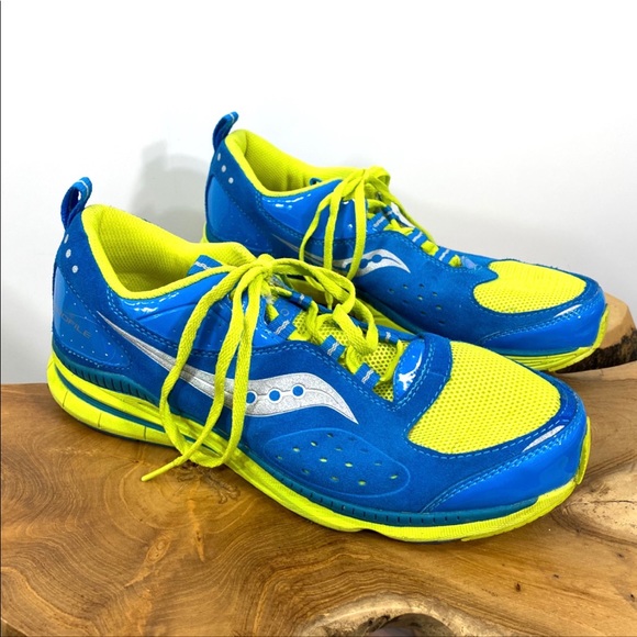 saucony yellow running shoes